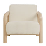 Ravenna Boucle Accent Chair in Cream Oak