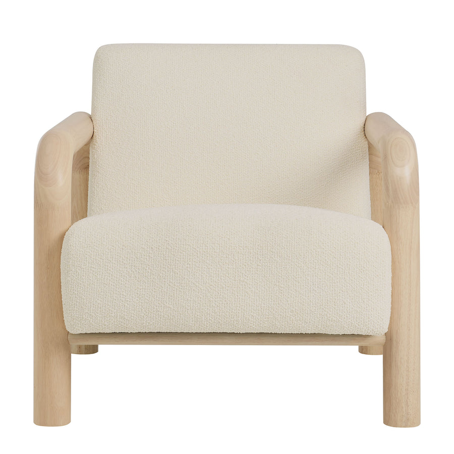 Ravenna Boucle Accent Chair in Cream Oak
