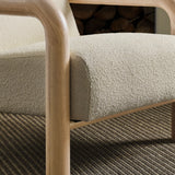 Ravenna Boucle Accent Chair in Cream Oak