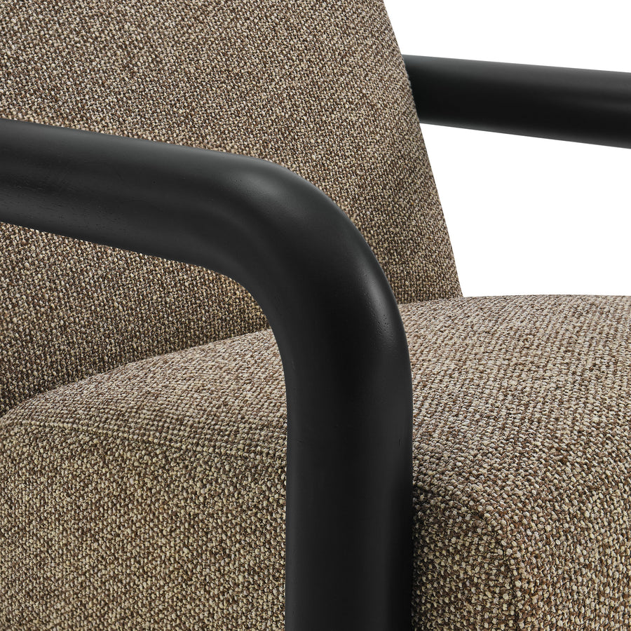 Ravenna Boucle Accent Chair in Earth Black