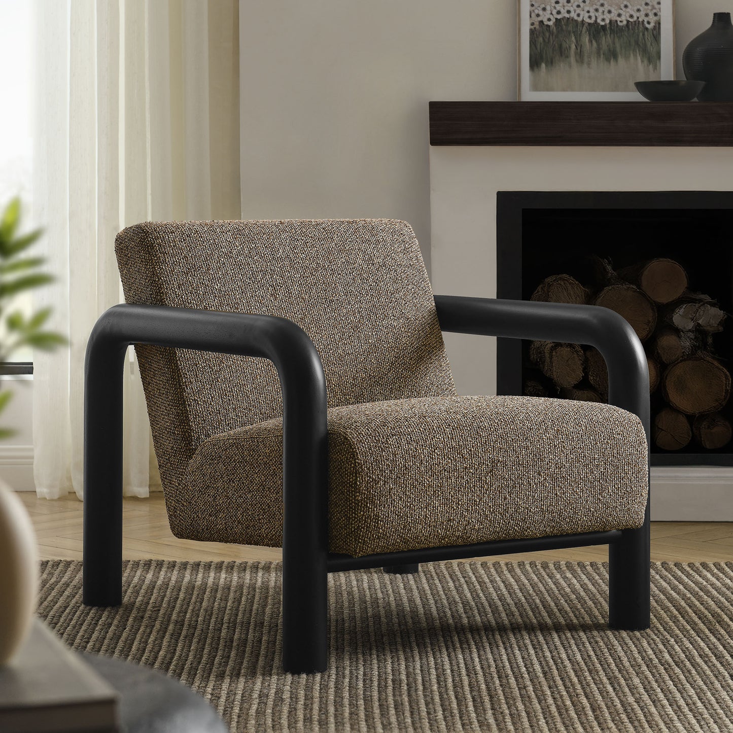 Sereno Boucle Accent Chair by Furniture For America