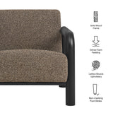 Ravenna Boucle Accent Chair in Earth Black
