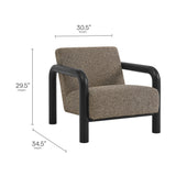 Ravenna Boucle Accent Chair in Earth Black
