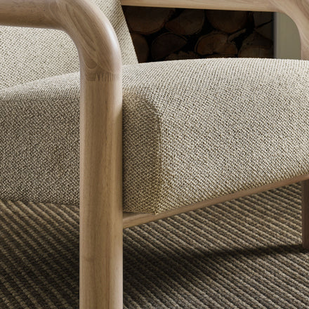 Sereno Boucle Accent Chair in Marble Oak