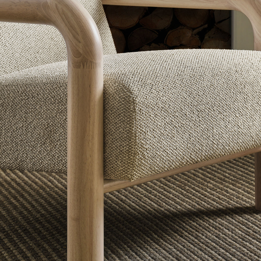 Ravenna Boucle Accent Chair in Marble Oak
