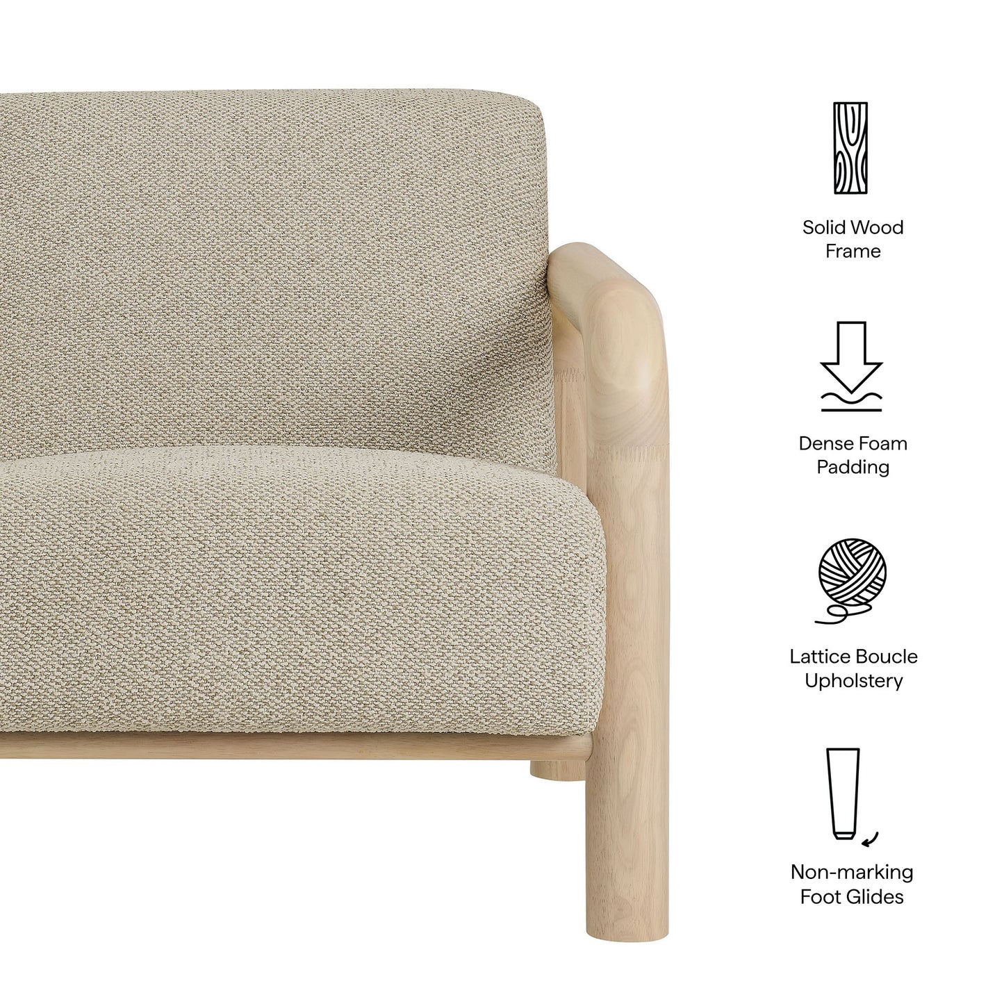 Sereno Boucle Accent Chair by Furniture For America
