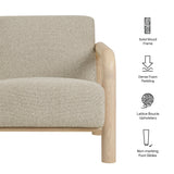 Ravenna Boucle Accent Chair in Marble Oak