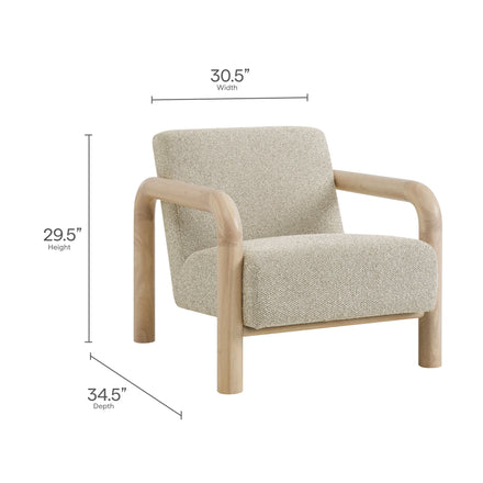 Sereno Boucle Accent Chair in Marble Oak