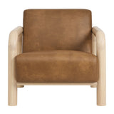 Ravenna Vegan Leather Accent Chair in Canyon Oak