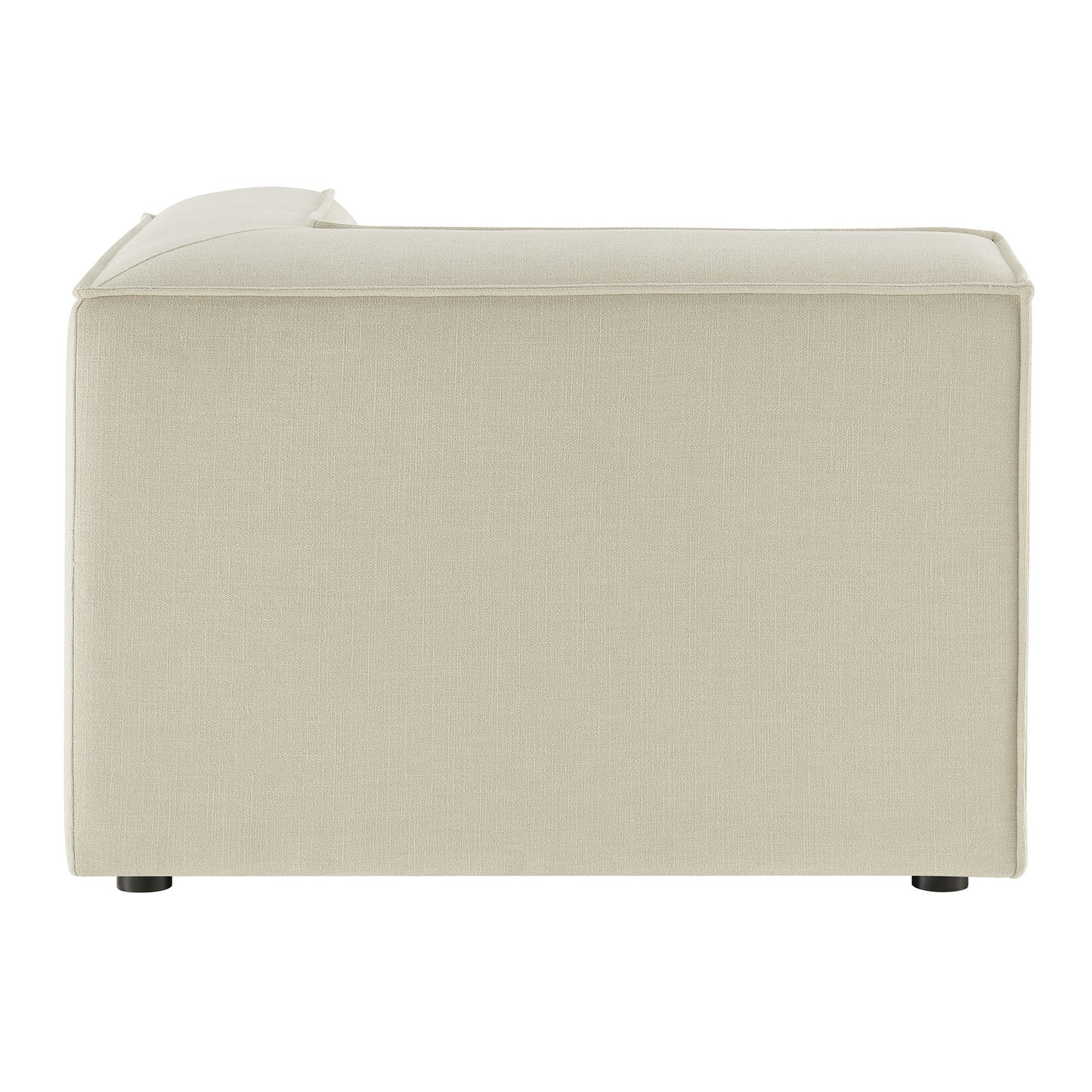 Atlas Performance Fabric Upholstered Modular Corner Chair in Ecru