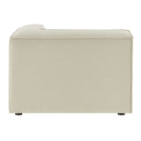 Atlas Performance Fabric Upholstered Modular Corner Chair in Ecru