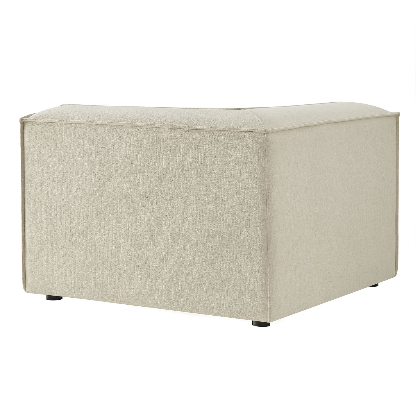 Atlas Performance Fabric Upholstered Modular Corner Chair in Ecru