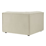Atlas Performance Fabric Upholstered Modular Corner Chair in Ecru