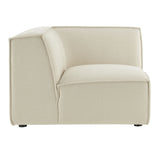 Atlas Performance Fabric Upholstered Modular Corner Chair in Ecru