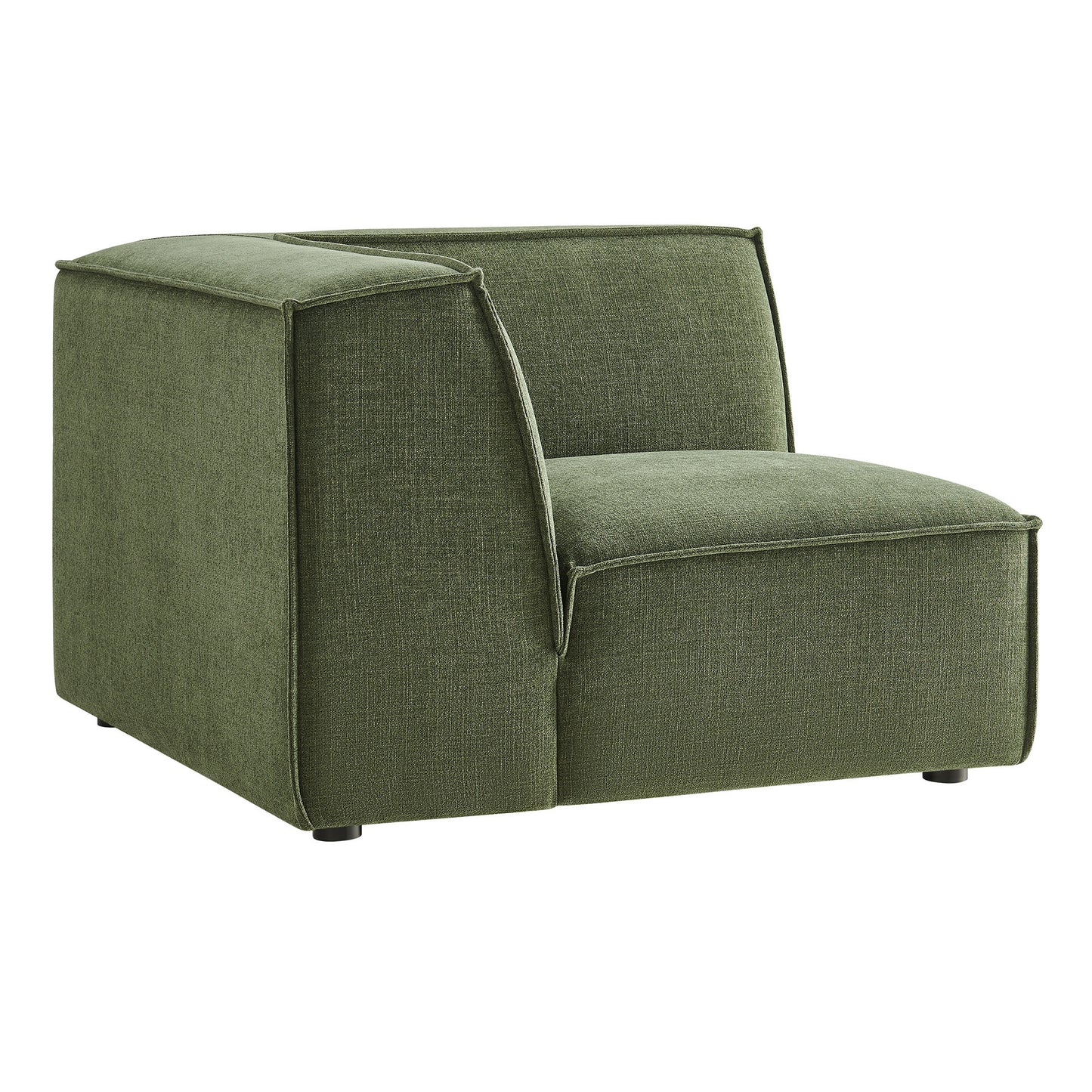 Atlas Performance Fabric Upholstered Modular Corner Chair in Foliage