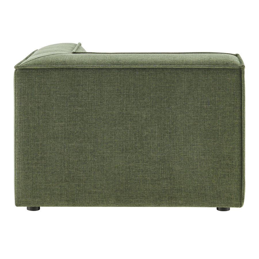 Atlas Performance Fabric Upholstered Modular Corner Chair in Foliage