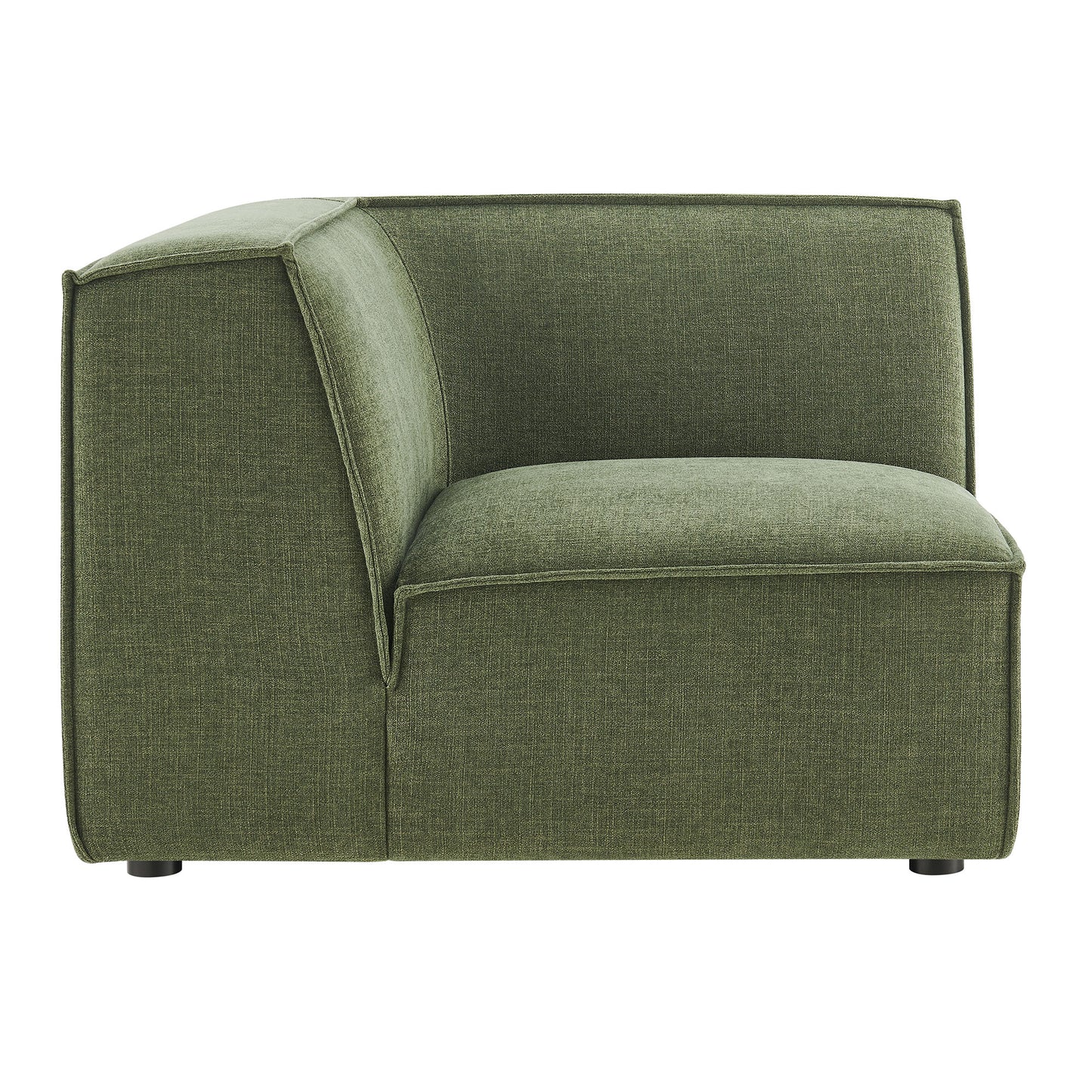 Atlas Performance Fabric Upholstered Modular Corner Chair in Foliage