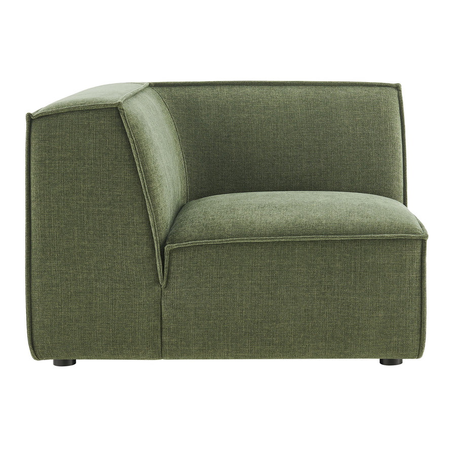 Atlas Performance Fabric Upholstered Modular Corner Chair in Foliage