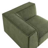 Atlas Performance Fabric Upholstered Modular Corner Chair in Foliage