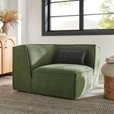 Atlas Performance Fabric Upholstered Modular Corner Chair in Foliage