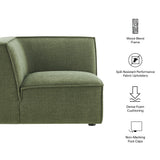 Atlas Performance Fabric Upholstered Modular Corner Chair in Foliage