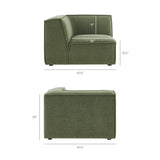 Atlas Performance Fabric Upholstered Modular Corner Chair in Foliage