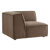 Atlas Performance Fabric Upholstered Modular Corner Chair in Mocha