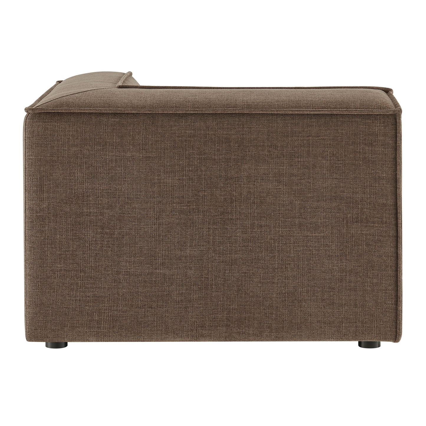 Atlas Performance Fabric Upholstered Modular Corner Chair in Mocha