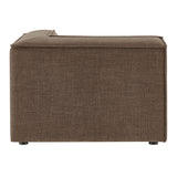 Atlas Performance Fabric Upholstered Modular Corner Chair in Mocha