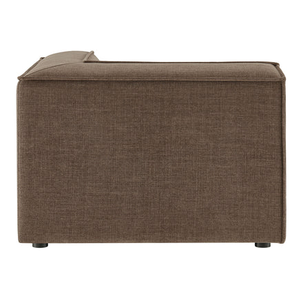 Restore Performance Fabric Upholstered Modular Corner Chair in Mocha
