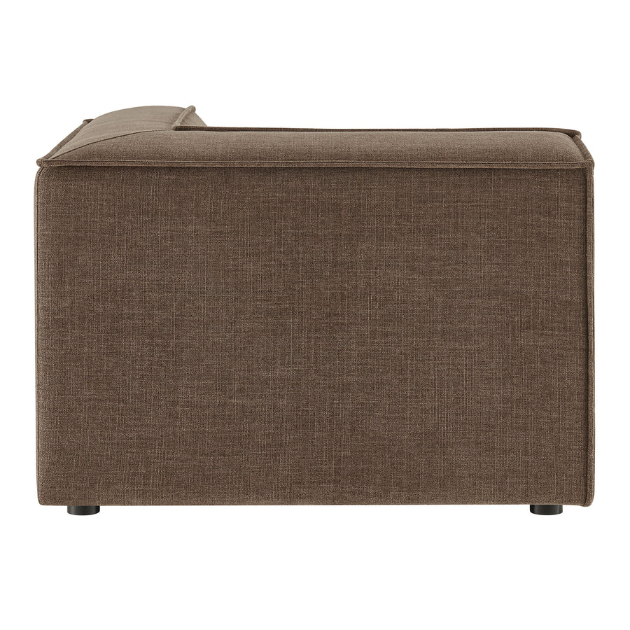 Atlas Performance Fabric Upholstered Modular Corner Chair in Mocha