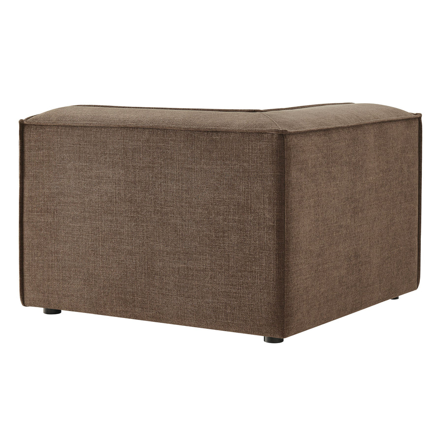 Atlas Performance Fabric Upholstered Modular Corner Chair in Mocha