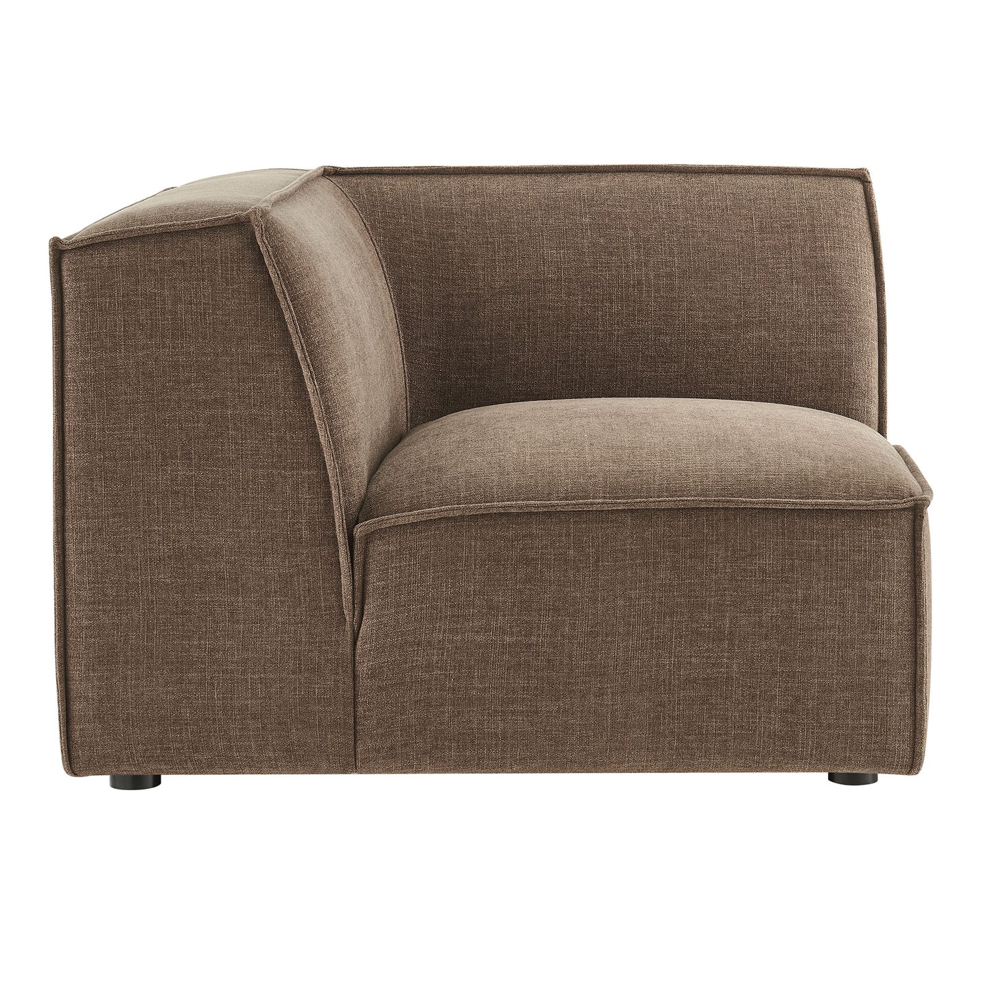 Atlas Performance Fabric Upholstered Modular Corner Chair in Mocha