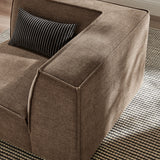 Atlas Performance Fabric Upholstered Modular Corner Chair in Mocha