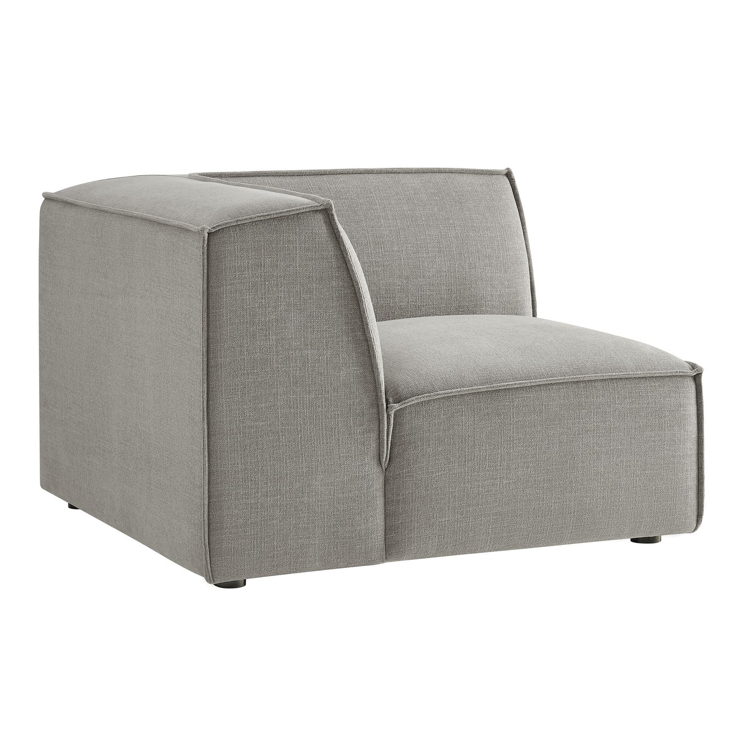 Atlas Performance Fabric Upholstered Modular Corner Chair in Pewter