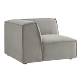Atlas Performance Fabric Upholstered Modular Corner Chair in Pewter