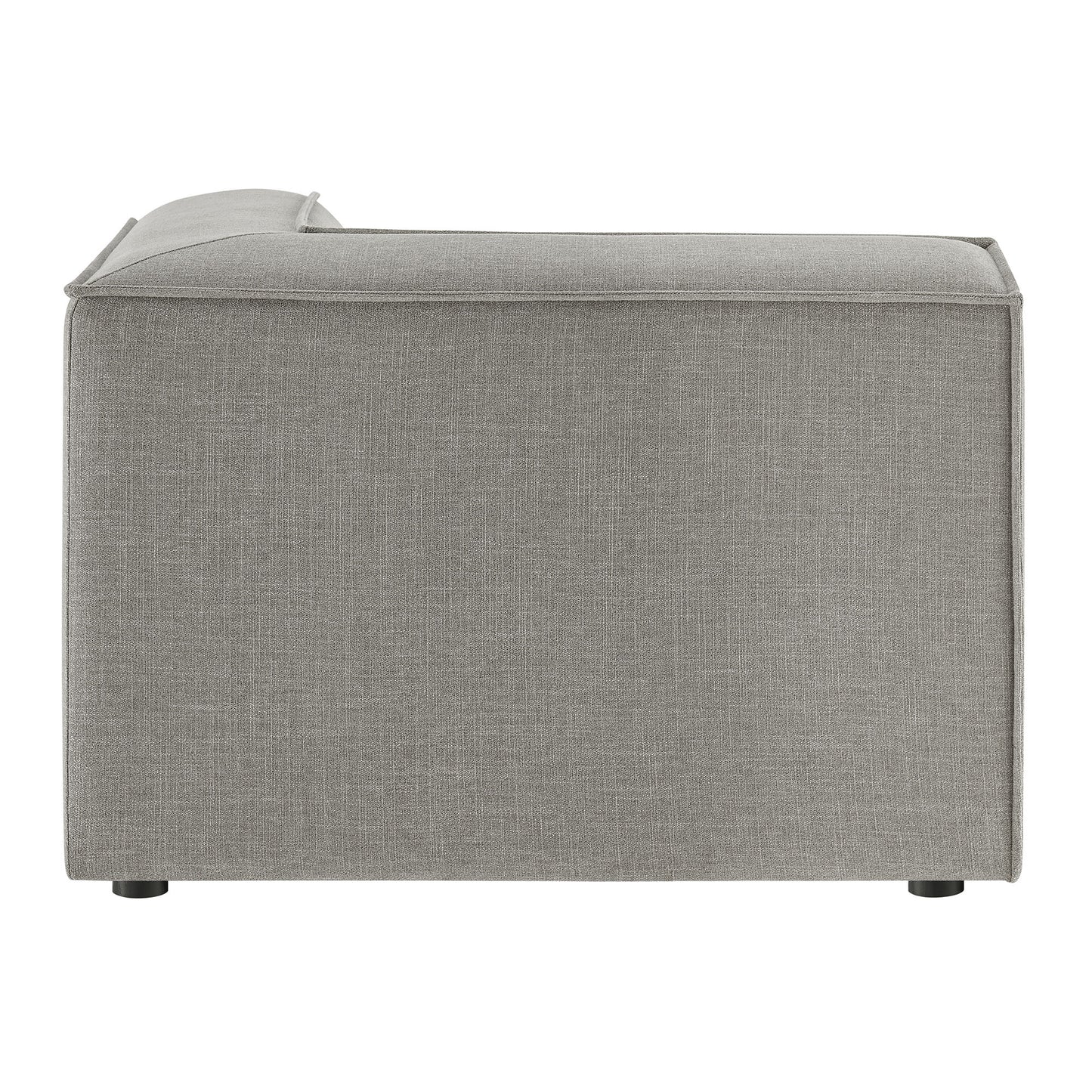 Atlas Performance Fabric Upholstered Modular Corner Chair in Pewter