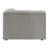 Atlas Performance Fabric Upholstered Modular Corner Chair in Pewter