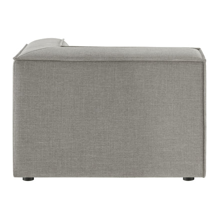 Restore Performance Fabric Upholstered Modular Corner Chair in Pewter