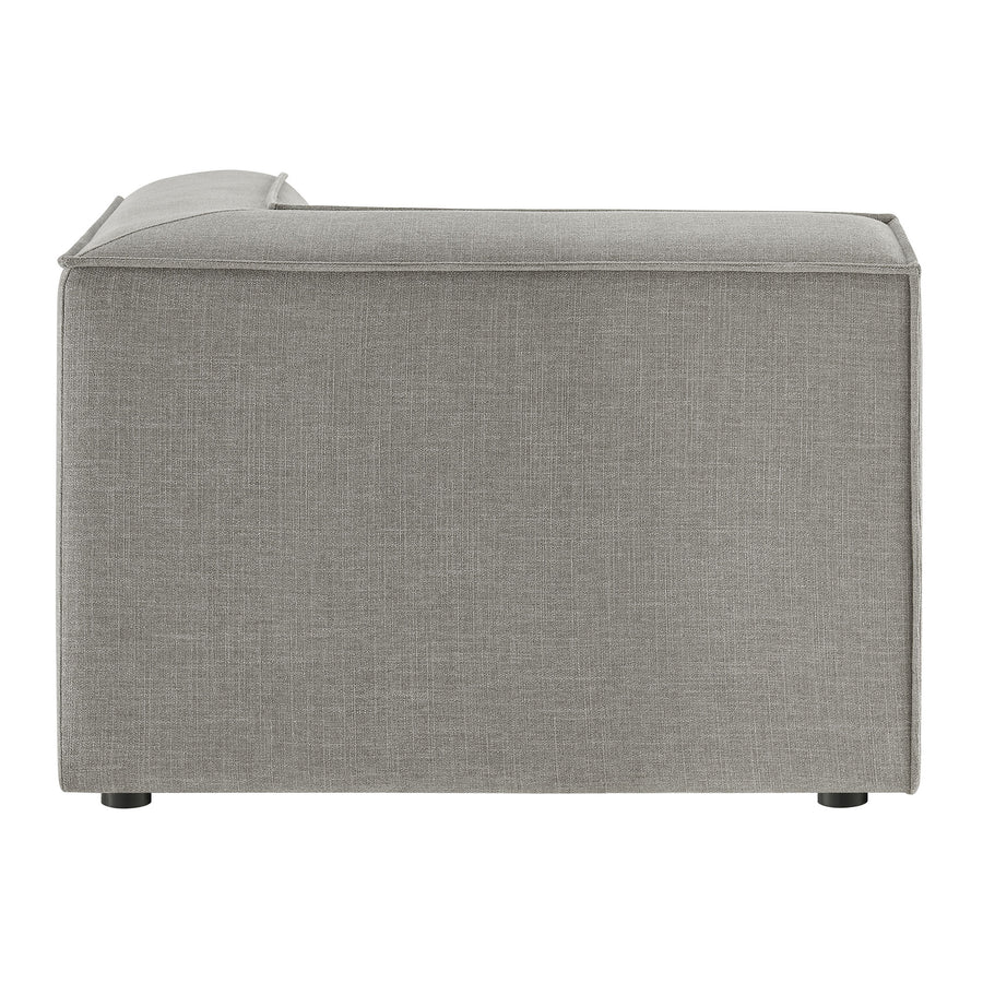 Atlas Performance Fabric Upholstered Modular Corner Chair in Pewter