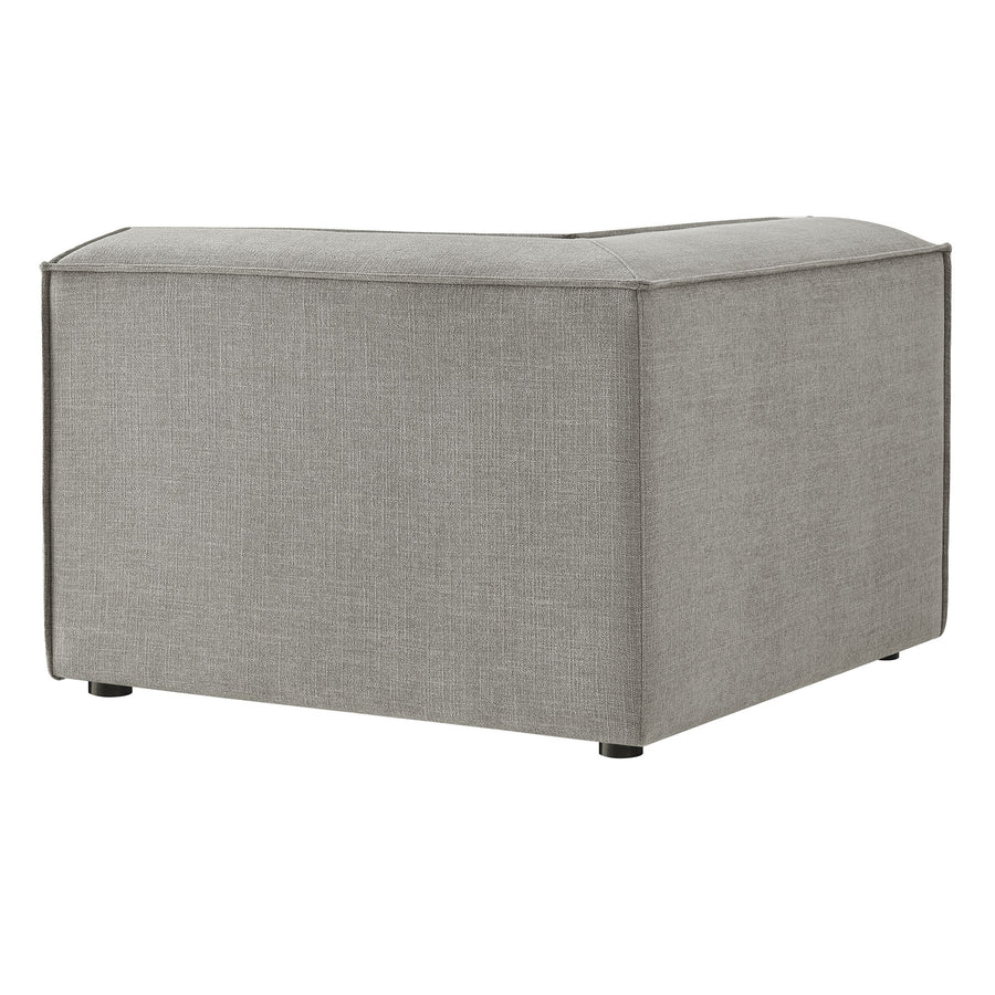 Atlas Performance Fabric Upholstered Modular Corner Chair in Pewter