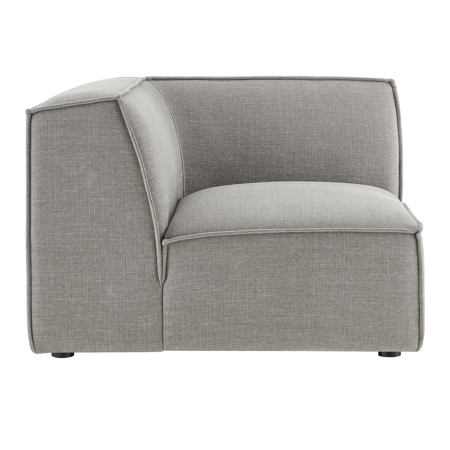 Atlas Performance Fabric Upholstered Modular Corner Chair in Pewter