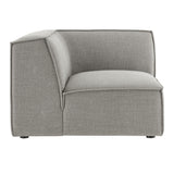Atlas Performance Fabric Upholstered Modular Corner Chair in Pewter