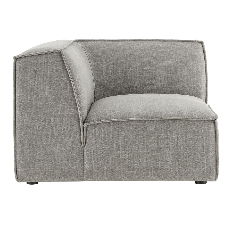 Atlas Performance Fabric Upholstered Modular Corner Chair in Pewter