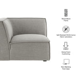 Atlas Performance Fabric Upholstered Modular Corner Chair in Pewter