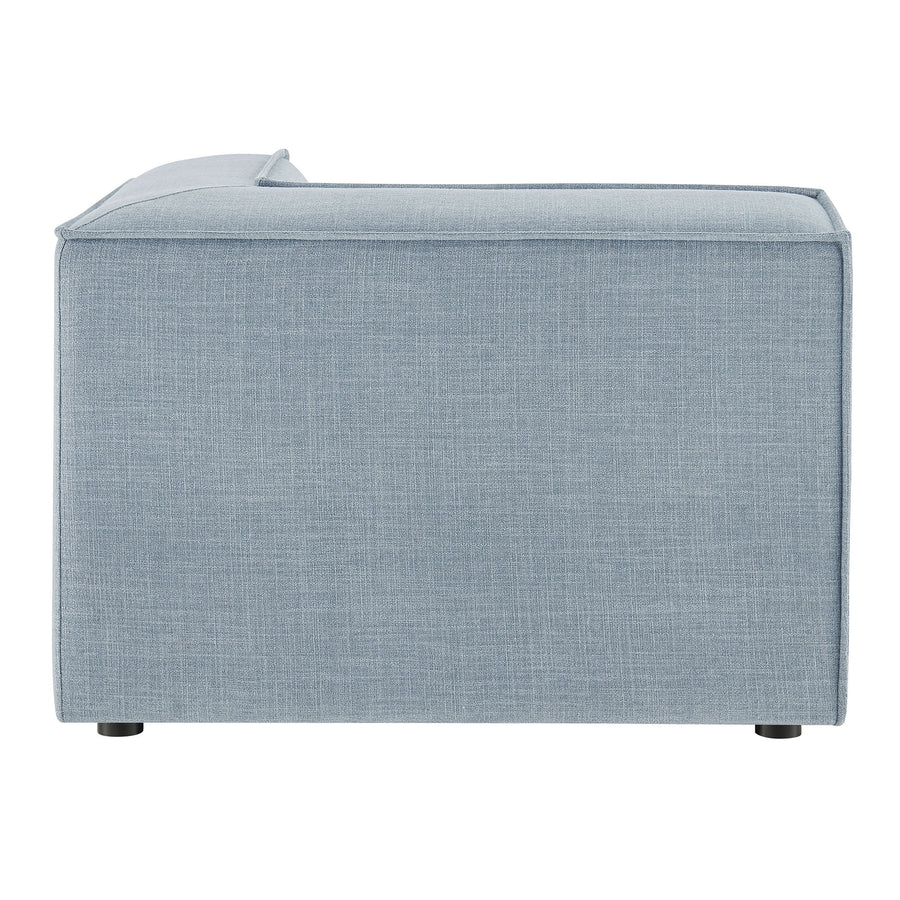 Atlas Performance Fabric Upholstered Modular Corner Chair in Sky