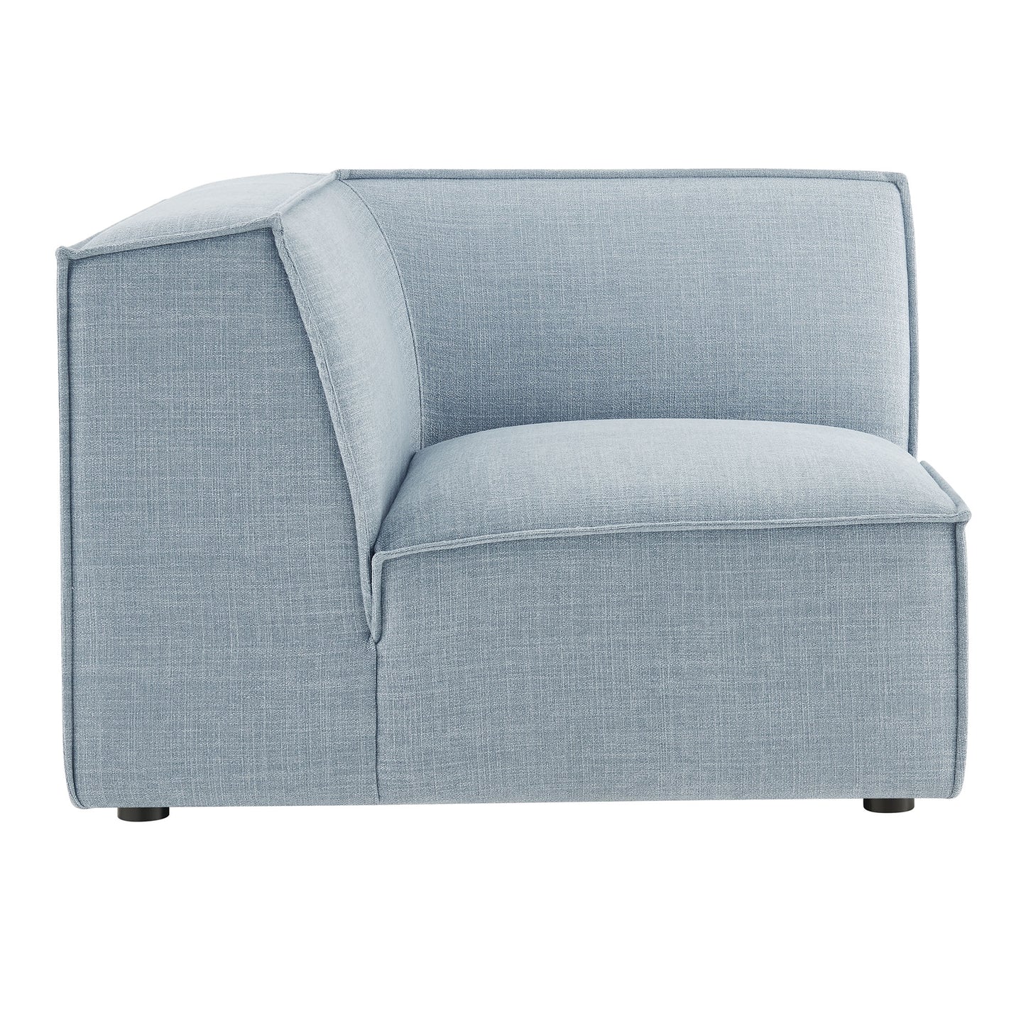 Atlas Performance Fabric Upholstered Modular Corner Chair in Sky