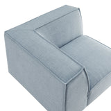 Atlas Performance Fabric Upholstered Modular Corner Chair in Sky