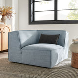 Atlas Performance Fabric Upholstered Modular Corner Chair in Sky