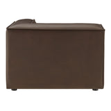 Atlas Vegan Leather Modular Corner Chair in Espresso